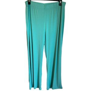 Cydney Mar Pants Size 2X Green Stretch Elastic Waist Women Pants